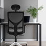 PIQUERAS Y CRESPO Silla de oficina Motilla con mecanismo Sincro, Gris y Azul