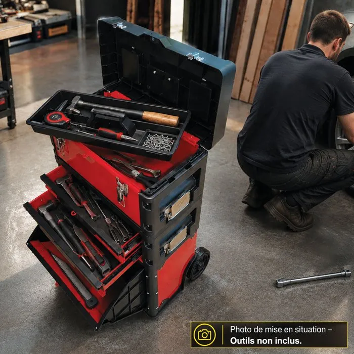 Defpro Carro de herramientas 3 módulos apilables M30 Defpro Carro de herramientas 3 módulos apilables M30