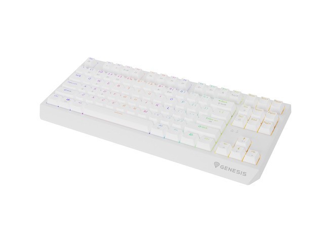 Genesis Thor 230 TKL Wireless Blanco RGB Outemu Teclado Mecánico sin Cables Layout Polaco