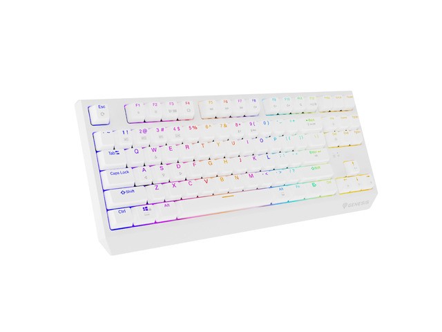 Genesis Thor 230 TKL Wireless Blanco RGB Outemu Teclado Mecánico sin Cables Layout Polaco
