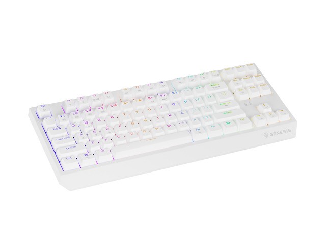 Genesis Thor 230 TKL Wireless Blanco RGB Outemu Teclado Mecánico sin Cables Layout Polaco