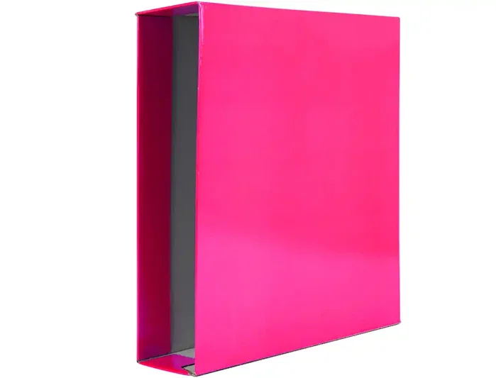 Liderpapel Archivador de Cartón Rosa DIN A4 con Lomo de 75 mm