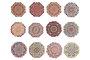 DKD Home Decor Posavasos Indio Mandala Multicolor Dolomita Corcho 72 Unidades 10.8 x 10.8 x 0.7 cm