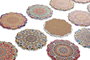 DKD Home Decor Posavasos Indio Mandala Multicolor Dolomita Corcho 72 Unidades 10.8 x 10.8 x 0.7 cm