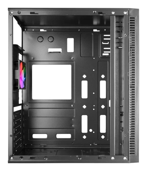 Mars Gaming MC-Blaze Caja Gaming PC Midi Tower Negro con Tira LED Frontal y Ventana Lateral, Compatible con Placas ATX, Micro-ATX, Mini-ITX