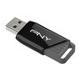 PNY Attach X USB 3.2 Gen 1 64 GB Memoria USB Negro de Alta Velocidad, 130 MB/s, Deslizable con Llavero, Compatible Plug and Play