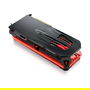 PowerColor Carcasa Trasera para Red Devil RX 7900 Roja Plástico Negro 322,4 mm x 119,2 mm