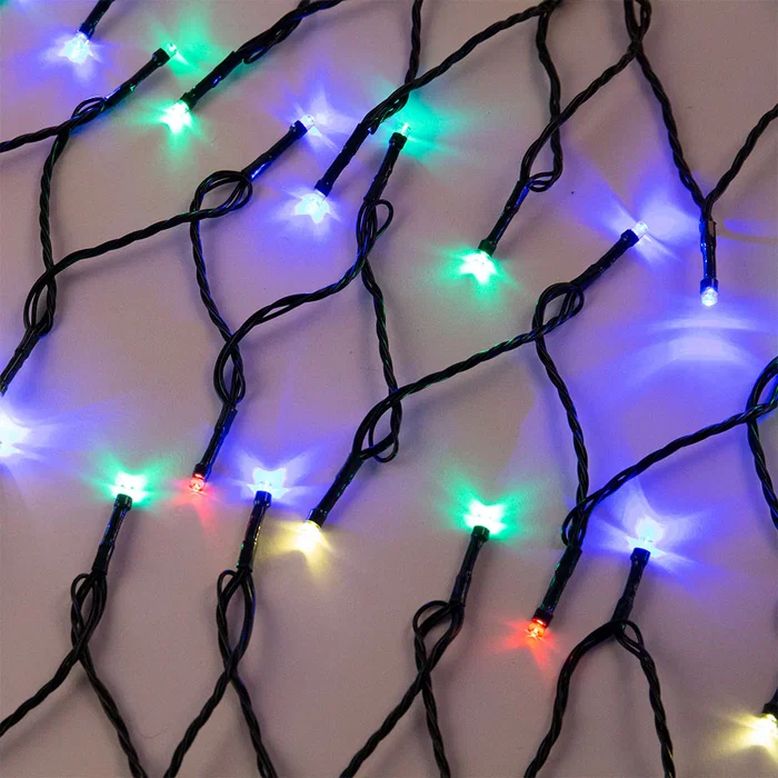 HO Guirnalda LED Exterior 10M HO-XMAS-070-IP65-10M-WW, 8 Modos, Blanco Cálido, Impermeable IP65