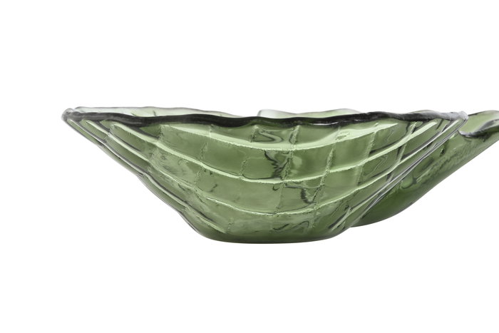 DKD Home Decor Centro de Mesa Tropical Piña Cristal Verde 17 x 5 x 24 cm (4 Unidades)