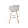 DKD Home Decor Taburete de Madera y Poliéster Gris