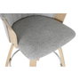 DKD Home Decor Taburete de Madera y Poliéster Gris