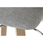 DKD Home Decor Taburete de Madera y Poliéster Gris