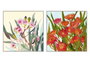 DKD Home Decor Cuadro Lienzo Flores Surtido de 2 Unidades 100x100x4 cm