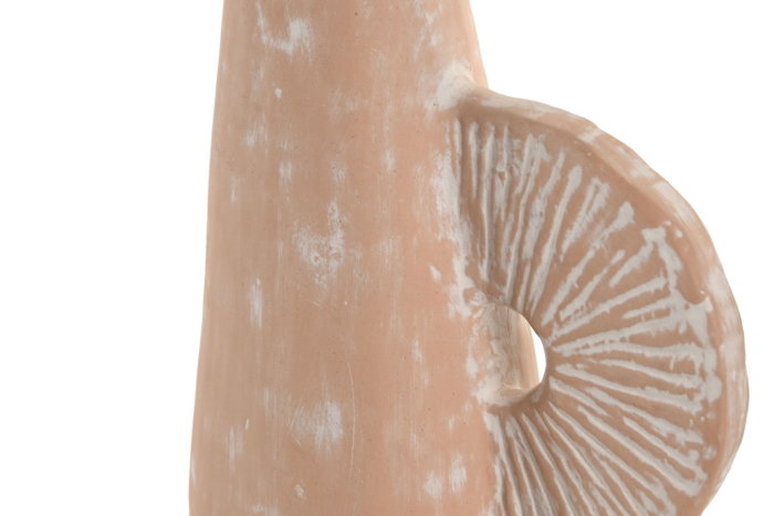 DKD Home Decor Jarrón de Terracota con Asa y Acabado Artesanal
