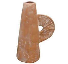 DKD Home Decor Jarrón de Terracota con Asa y Acabado Artesanal