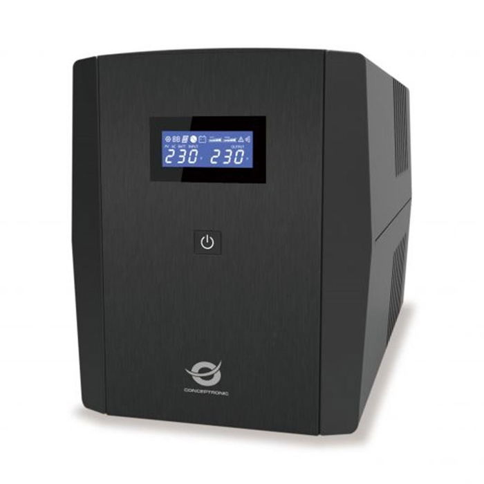 Zeus SAI Interactivo en Línea 1500VA 900W con 2 Tomas Schuko, USB y Pantalla LCD - Modelo ZEUS08EM Zeus SAI Interactivo en Línea 1500VA 900W con 2 Tomas Schuko, USB y Pantalla LCD - Modelo ZEUS08EM