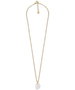 Skagen SKJ1552710 Collar Dorado con Colgante de Vidrio Marino Blanco