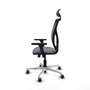 PIQUERAS Y CRESPO Silla de oficina Motilla con mecanismo Sincro/Traslack, Gris y Negro