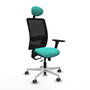 PIQUERAS Y CRESPO Silla de oficina Zulema Sincro/Traslack Turquesa y Negro