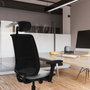 PIQUERAS Y CRESPO Silla Alares Sincro con Malla Negra, Asiento Amarillo y Base de Aluminio