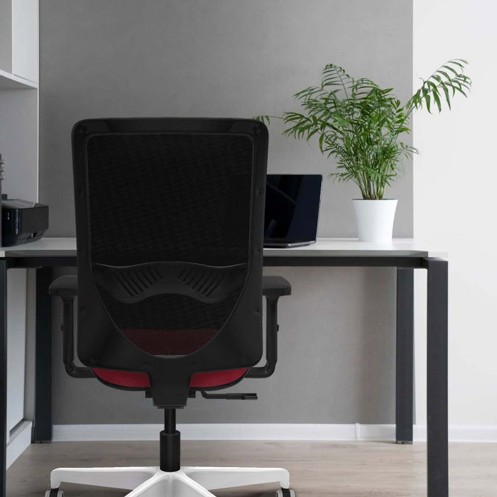 PIQUERAS Y CRESPO Silla de oficina Zulema con mecanismo Sincro, Rojo y Blanco PIQUERAS Y CRESPO Silla de oficina Zulema con mecanismo Sincro, Rojo y Blanco