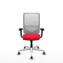 PIQUERAS Y CRESPO Silla de oficina Zulema con mecanismo Sincro, Rojo y Blanco
