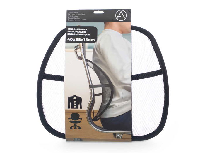 Arte Regal Soporte Lumbares Silla Negro Acero Poliester 41x15x39 cm (Set de 12)