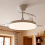 Marele Ventilador de Techo con Luz LED 48W 5040lm DC 6 Velocidades 3 Aspas, Función Verano/Invierno y Temporizador, Flujo de Aire 5730 m³/h, Blanco, con Mando a Distancia