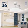Marele Ventilador de Techo con Luz LED 48W 5040lm DC 6 Velocidades 3 Aspas, Función Verano/Invierno y Temporizador, Flujo de Aire 5730 m³/h, Blanco, con Mando a Distancia