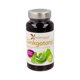 Mundonatural Ginkgotonic 420Mg 60 Cápsulas con Ginkgo Biloba y Vitamina C para Circulación Periférica y Vasos Sanguíneos