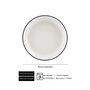 SUMMA Alacena Azul Plato Llano Porcelana Marfil y Azul 23 cm (Set de 6)