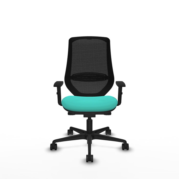 PIQUERAS Y CRESPO Silla de oficina Mardos con mecanismo Sincro/Traslack Turquesa y Negro