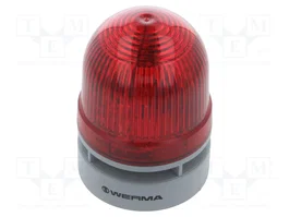 WERMA Señalizador luminoso y sonoro rojo 24VDC/24VAC IP66