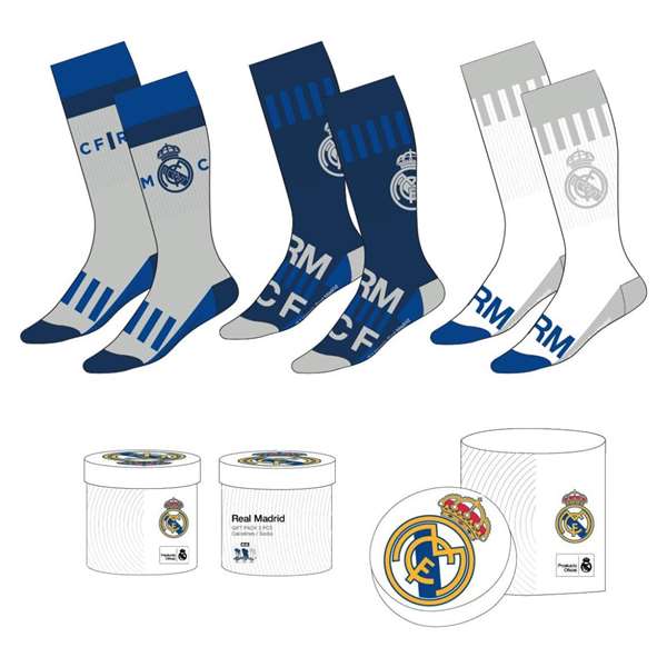 Cerdá Pack Calcetines 3 Piezas Real Madrid Talla 38/45 Cerdá Pack Calcetines 3 Piezas Real Madrid Talla 38/45