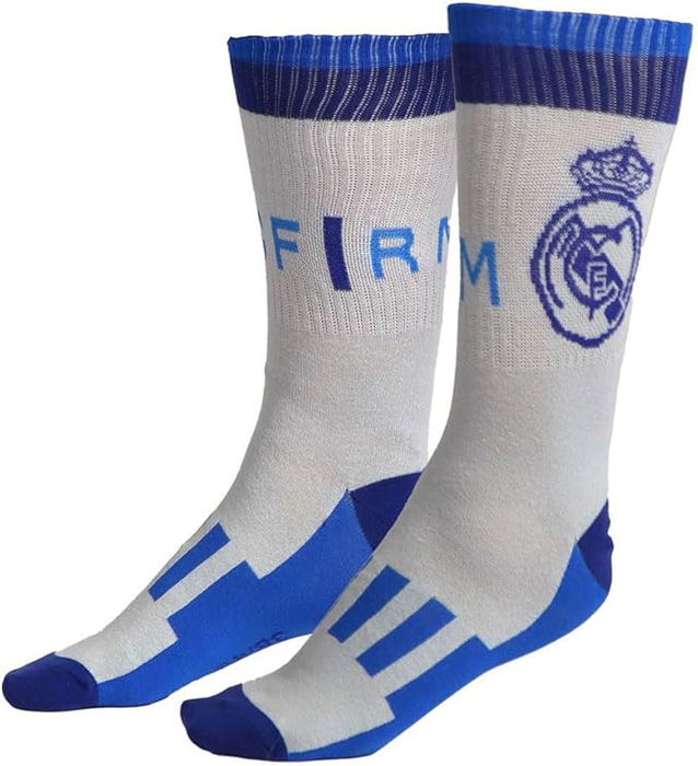 Real Madrid - Pack Oficial de Calcetines de Regalo 3 Pares en Caja Cilíndrica, Licenciado, Talla 39-42