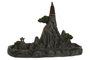 DKD Home Decor Soporte para Incienso de Resina Montaña Gris