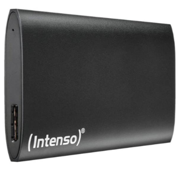 Intenso Premium SSD Externo 500 GB, Almacenamiento Rápido USB 3.2, Hasta 500 MB/s, Negro, Portátil y Compacto, Compatible con Windows y Mac, Modelo 4"