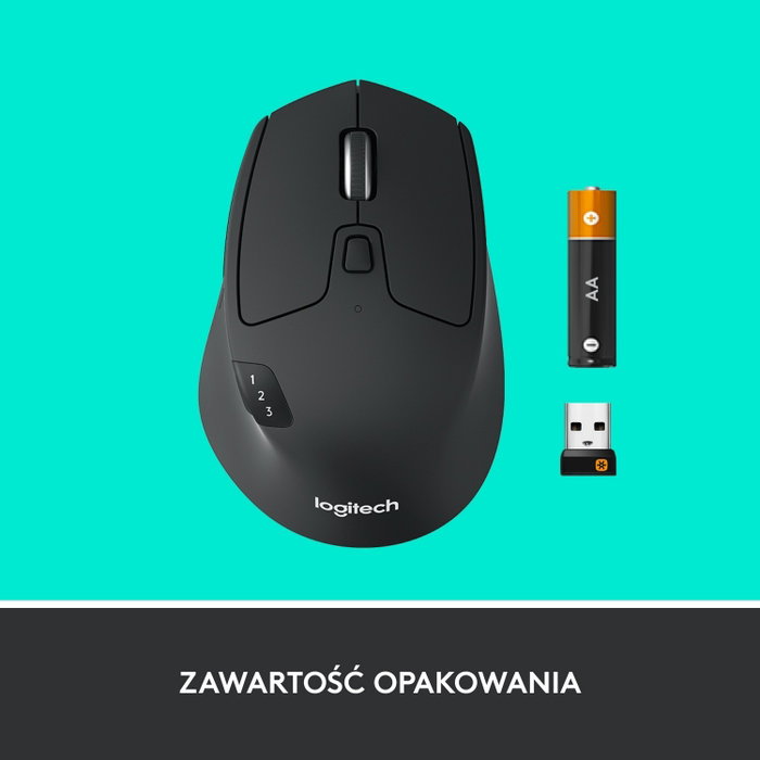 Logitech M720 Triathlon Ratón Inalámbrico Negro