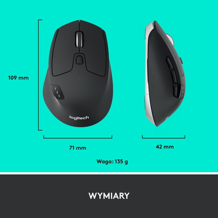Logitech M720 Triathlon Ratón Inalámbrico Negro