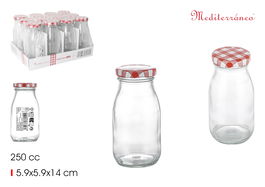 Inde Botella Vidrio 250 ml Mediterraneo con Tapa (24 Unidades)
