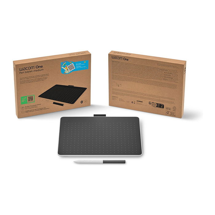 Wacom Tablet One / CTC4110WLW1B Black S - Tablet gráfica digital con lápiz, color negro