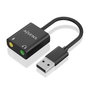 Aisens Conversor USB-A a Audio 48KHz Negro