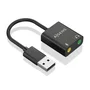 Aisens Conversor USB-A a Audio 48kHz USB-A/M a 2xJack 3.5mm 10cm Negro