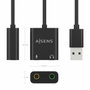 Aisens Conversor USB-A a Audio 48KHz Negro
