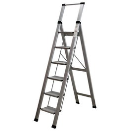Homelux Escalera Doméstica de Aluminio Plana de 6 Peldaños