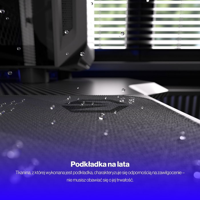 Endorfy Crystal Black XL Alfombrilla de ratón negra y gris