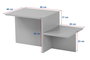 Mesa de centro Rectangular Efecto travertino HARMONY 80 x 40 x 40 cm CAL1730423364198