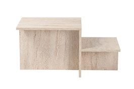 Mesa de centro Rectangular Efecto travertino HARMONY 80 x 40 x 40 cm CAL1730423364198