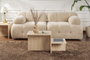 Mesa de centro Rectangular Efecto travertino HARMONY 80 x 40 x 40 cm CAL1730423364198
