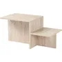 Mesa de centro Rectangular Efecto travertino HARMONY 80 x 40 x 40 cm CAL1730423364198